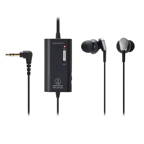 Audio-Technica ATH-ANC23 QuietPoint Active Noise-Cancelling In-Ear Headphones