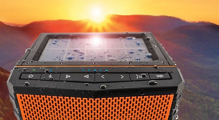 solar powered bluetooth speakers.